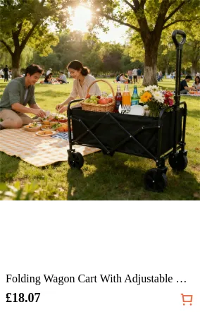 Folding Wagon Cart With Adjustable...