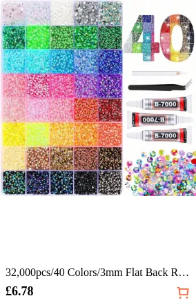 32 000pcs/40 Colors/3mm Flat Back...
