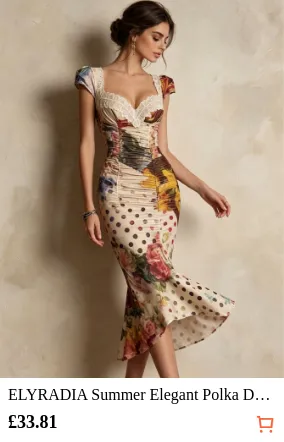 ELYRADIA Summer Elegant Polka Dot...
