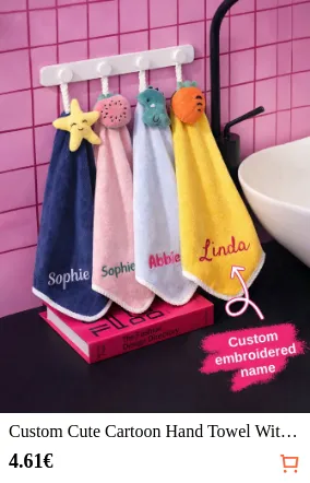Custom Cute Cartoon Hand Towel...