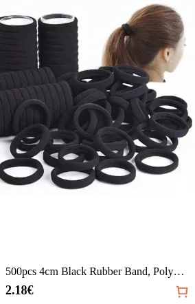 500pcs 4cm Black Rubber Band...