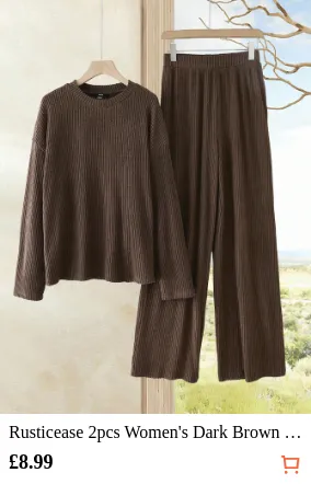 Rusticease 2pcs Women s Dark Brown...