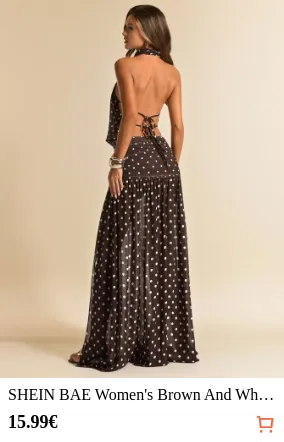 SHEIN BAE Women s Brown And White...