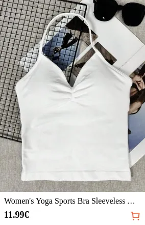 Women's Yoga Sports Bra Sleeveless Athletic Top Elastic Fitness Workout Tank Top Breathable