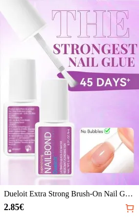 Dueloit Extra Strong Brush-On Nail Glue For Acrylic Nails, Nail Tips & Press-On Nails (8ml) For Glue-On Fake Nails, Fix Broken Nail . Acrylic Nail Glue Nail Bond Nail Glue Gel,Random