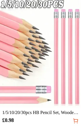 1/5/10/20/30pcs HB Pencil Set...