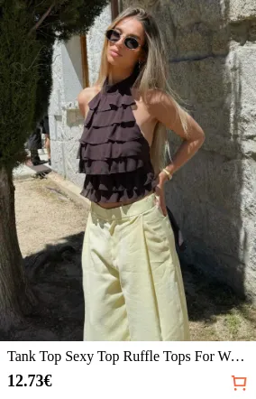 Tank Top Sexy Top Ruffle Tops For...