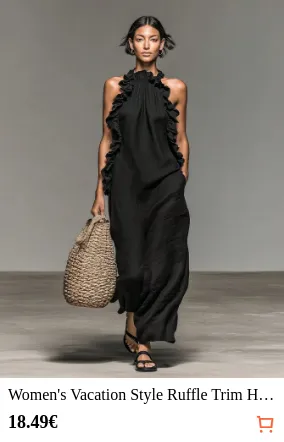 Women s Vacation Style Ruffle Trim...