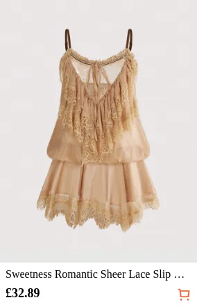 Sweetness Romantic Sheer Lace Slip...