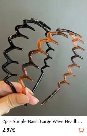 2pcs Simple Basic Large Wave...