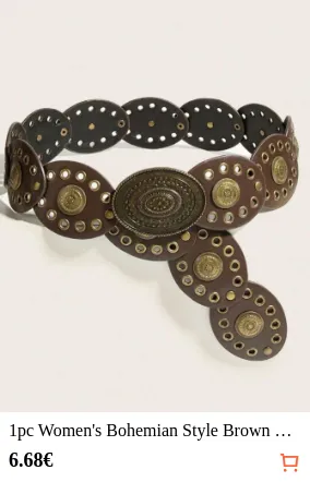 1pc Women s Bohemian Style Brown...