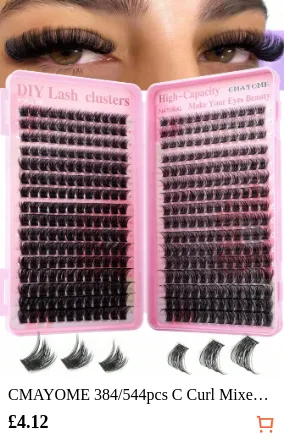 CMAYOME 384/544pcs C Curl Mixed...