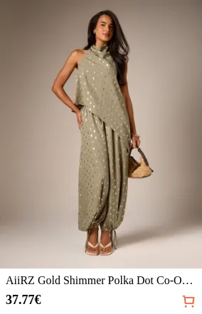 AiiRZ Gold Shimmer Polka Dot Co...