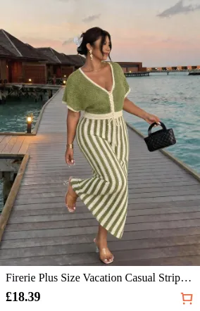 Firerie Plus Size Vacation Casual...