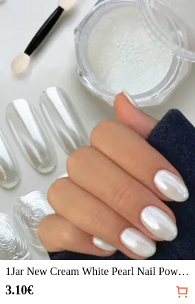 1Jar New Cream White Pearl Nail...