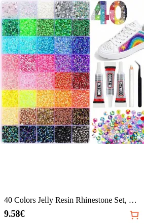 40 Colors Jelly Resin Rhinestone...