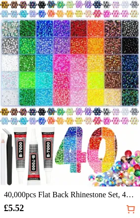 40 000pcs Flat Back Rhinestone Set...
