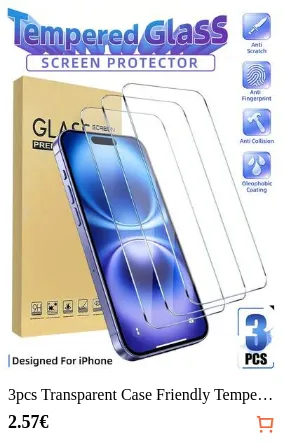 3pcs Transparent Case Friendly Tempered Glass Full Screen Screen Protector, Compatible With IPhone 18 Pro Max 18 Pro 18 17 Pro Max 17 17 Pro 17 Air 16 16 Pro Max 15 15 Pro 6.1 Inch 15 Pro Max 14 13 12 11 Pro Max Phone Accessories