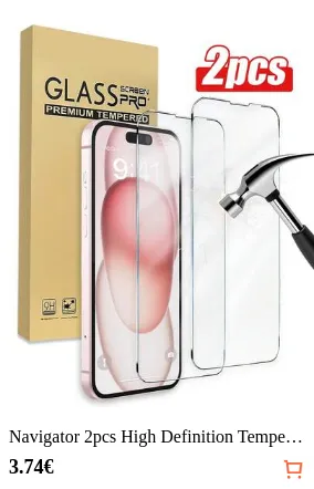 Navigator 2pcs High Definition Tempered Glass Screen Protector, High Hardness, Transparent, Anti-Scratch, Anti-Fall, Waterproof, Compatible With IPhone Ultra/18 Pro Max/18 Pro/18/17e/17 Pro Max/17 Pro/17 Air/17/16 Pro Max/16 Pro/16 Plus/16/15 Pro Max/15/14/13/12 And Other Models.