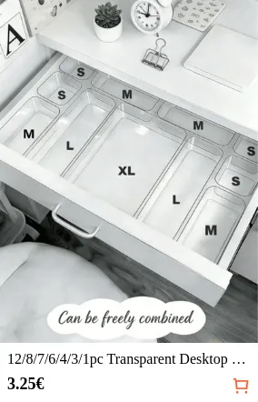 12/8/7/6/4/3/1pc Transparent Desktop Drawer Storage Box, Suitable For Organizing Small Items, Ideal For Cosmetics, Makeup Tools And Accessories, Can Categorize Stationery And Daily Necessities, Suitable For Student Dorm, Room Decor, Desktop Storage, Cosmetics Storage, Space Saving
