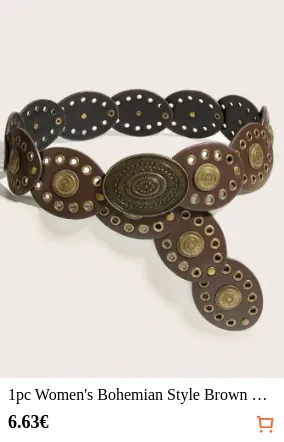 1pc Women s Bohemian Style Brown...