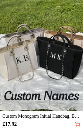 Custom Monogram Initial Handbag...