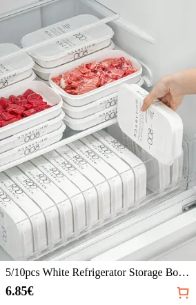 5/10pcs White Refrigerator Storage...