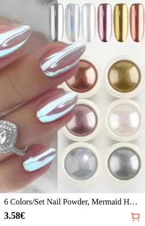 6 Colors/Set Nail Powder Mermaid...