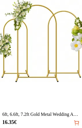 6ft 6.6ft 7.2ft Gold Metal Wedding...