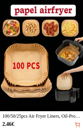 100/50/25pcs Air Fryer Liners Oil...