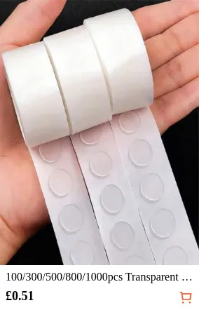 100/300/500/800/1000pcs Transparent Balloon Glue Dots (100pcs Round Glue Dots/Roll), Removable Double-Sided Adhesive Tape, Suitable For Holiday, Wedding And Party Decoration