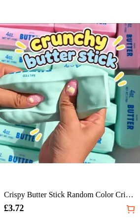 Crispy Butter Stick Random Color Crispy Ball Squeeze Toy, Non-Bouncing, Makes Crisp Sound When Squeezed, Includes Building Blocks And Clay, Hard And Soft Texture Combination, Handmade Toy, Crispy Squeeze/Squish
