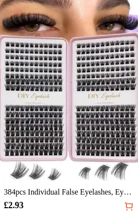384pcs Individual False Eyelashes, Eyelash Book, Cluster False Eyelashes, DIY Eyelash Extension, Cluster False Eyelashes, Individual False Eyelashes, False Eyelashes, Must Have