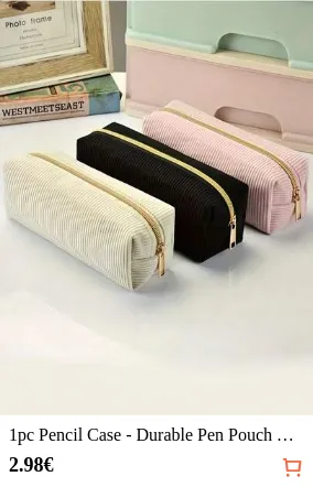 1pc Pencil Case - Durable Pen Pouch With Zipper, Stationery Organizer For School Supplies, Pen Bag For Office And Home Use