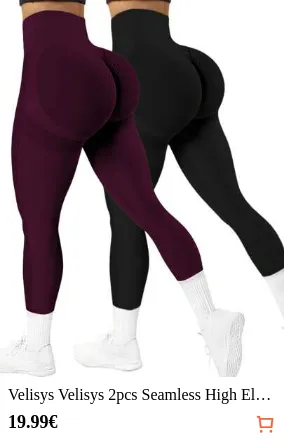 Velisys Velisys 2pcs Seamless High Elasticity Sports Leggings, Solid Color Casual & Fashionable For Daily Wear Yoga Women Pants