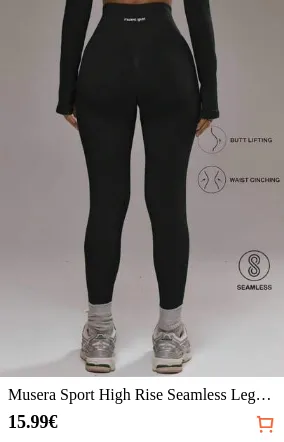 Musera Sport High Rise Seamless Leggings Bottom Only Padel Winter Activewear Sport Gym Workout