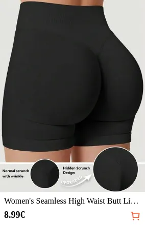 Women's Seamless High Waist Butt Lifting Workout Shorts, Black Summer Sports Casual Style