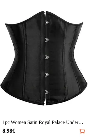1pc Women Satin Royal Palace Underbust Corset Waist Trainer With Steel Boned Lace-Upwomen Corset Belt Accessories For Ladies For Dress Western Cowboy Cowgirl Country Wear Vintage Black Belt Women Corset Belt For Dress,Waist Trainer Waist-Shaping For Waist Slimming And Tummy Control Halloween Costume